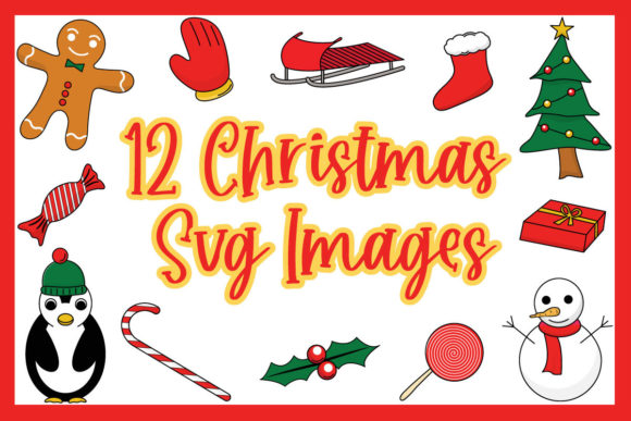 12 Christmas Bundle Illustrations for Digital Sellers