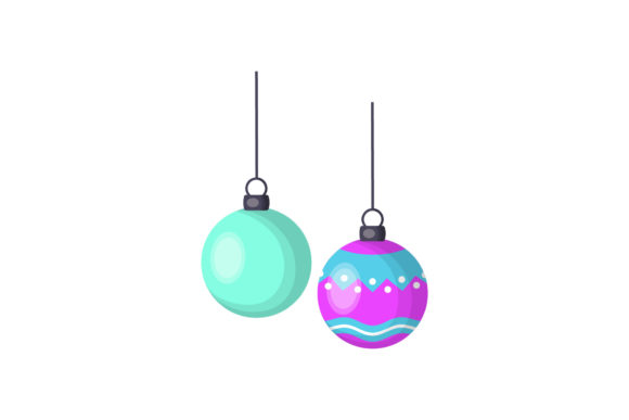 Christmas Ball Ornament Decoration Illustration for Branding