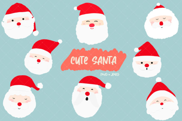 Christmas Cute Santa PNG Clipart for Branding and Marketing