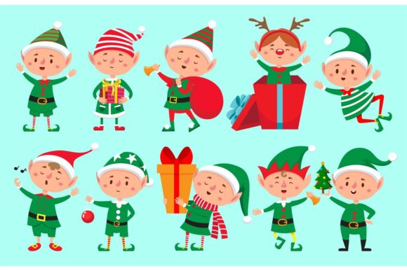 Christmas Elf Character Illustration for Local Business Branding