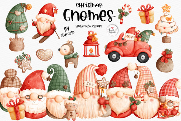 Christmas Gnome Clipart for Cricut & Handmade Projects