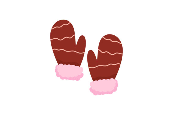 Christmas Hand Gloves Illustration for Creative Projects