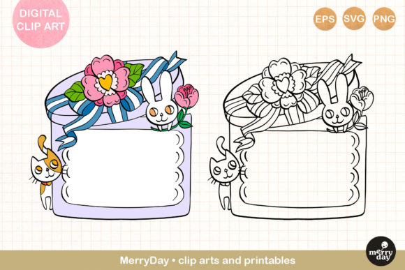 Christmas Holiday Gift Card Illustration for Digital Sellers