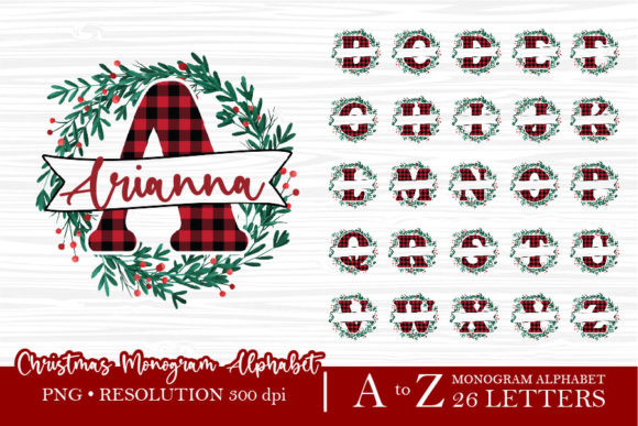 Christmas Monogram Sublimation Alphabet Review