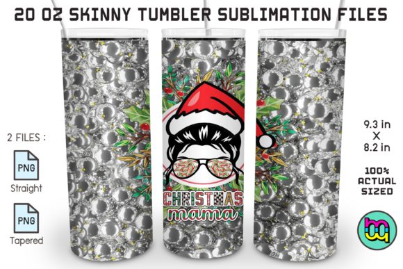 Christmas Skinny Tumbler Mom Life Mama Illustrations