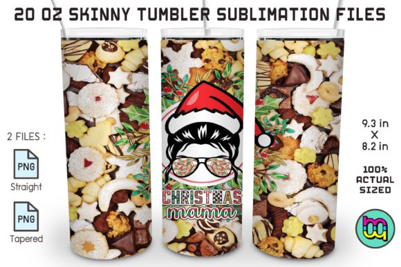 Christmas Tumbler Mom Life Mama Claus Illustration Review