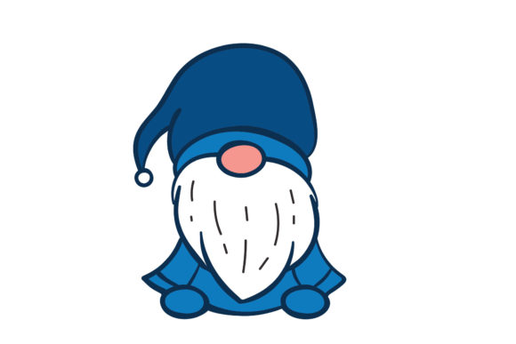 Flat Christmas Gnome Illustration for Local Branding