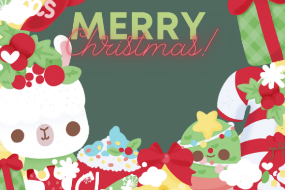 Merry Christmas Set Illustrations for Digital Selling
