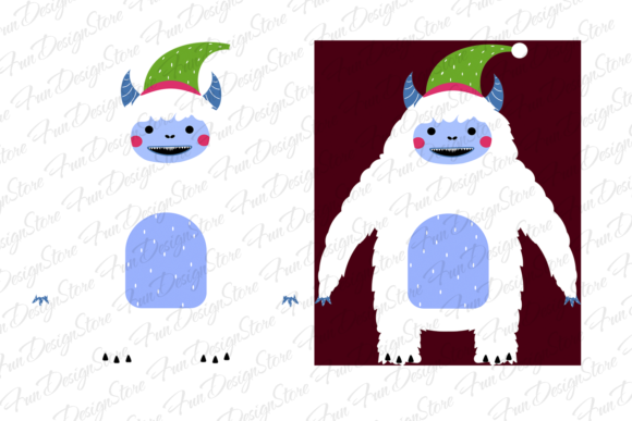 Monster Hat Christmas New Year PNG Illustration for Digital Products