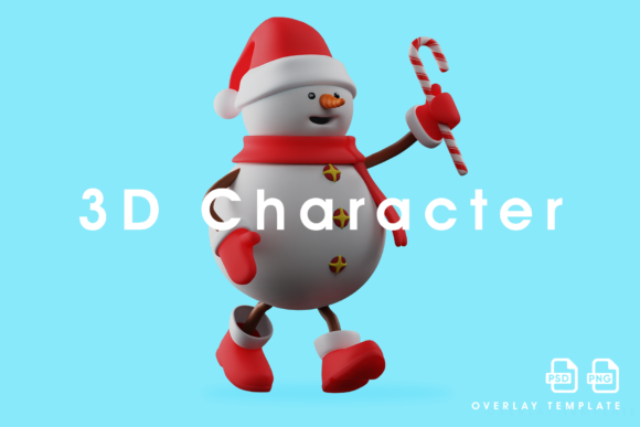 Snowman Cartoon 3D Christmas Embroidery