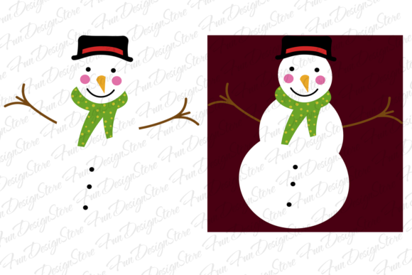 Snowman Digital Art for Cricut and Handmade Projects